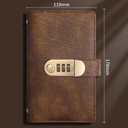 100 Envelope Savings Challenge Book with 3 Digit Combination Lock - Brown