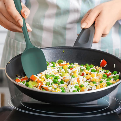 9PCS Silicone Spatula Set Non stick Spoon Utensil Baking Tools With Ergonomic Grip-Mixed Color
