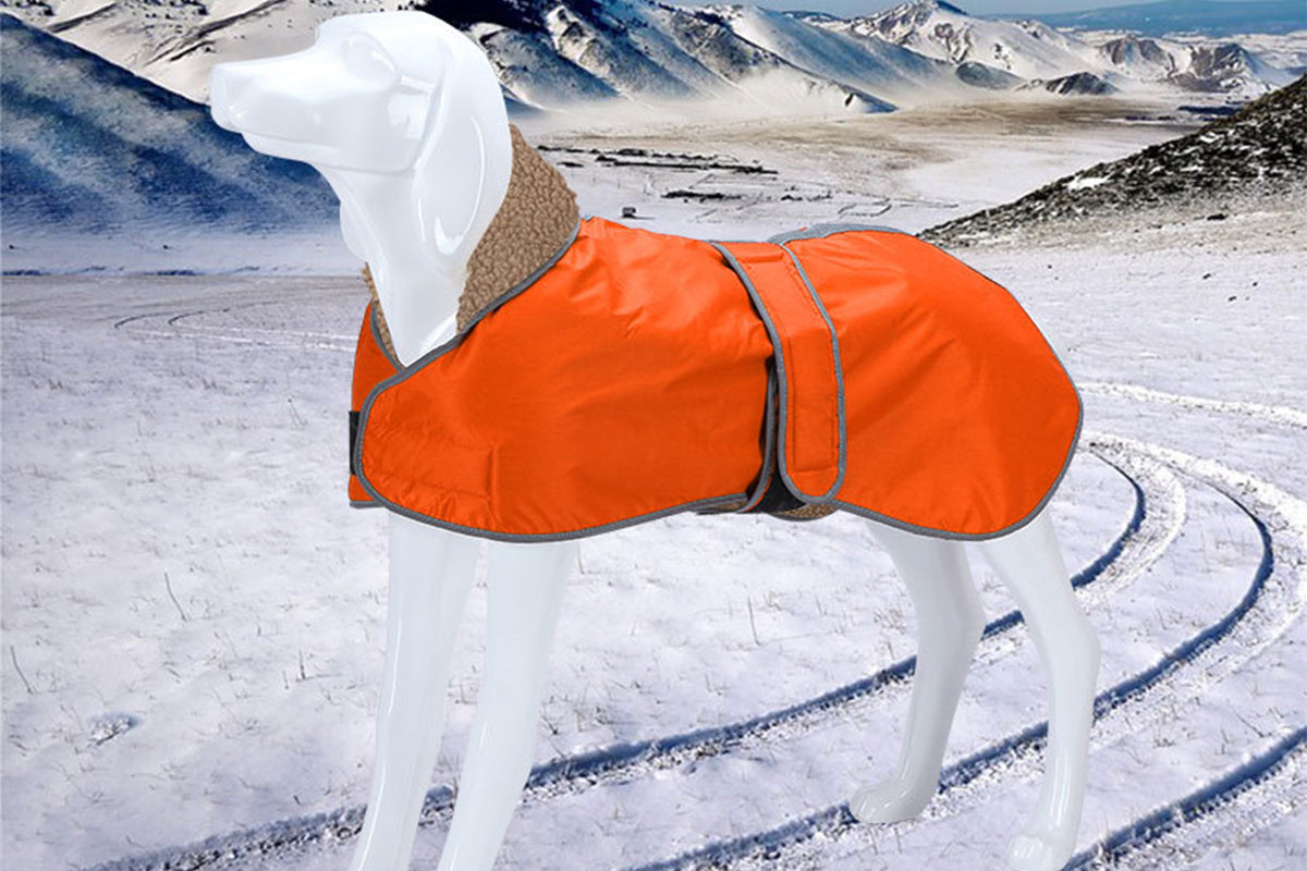 Cozy Reflective Waterproof Dog Winter Coat Windproof Warm Winter Dog Jacket-Orange