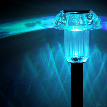 4 Piece Solar Mushroom Rhinestone Ground Stake Lights - Mixed Color