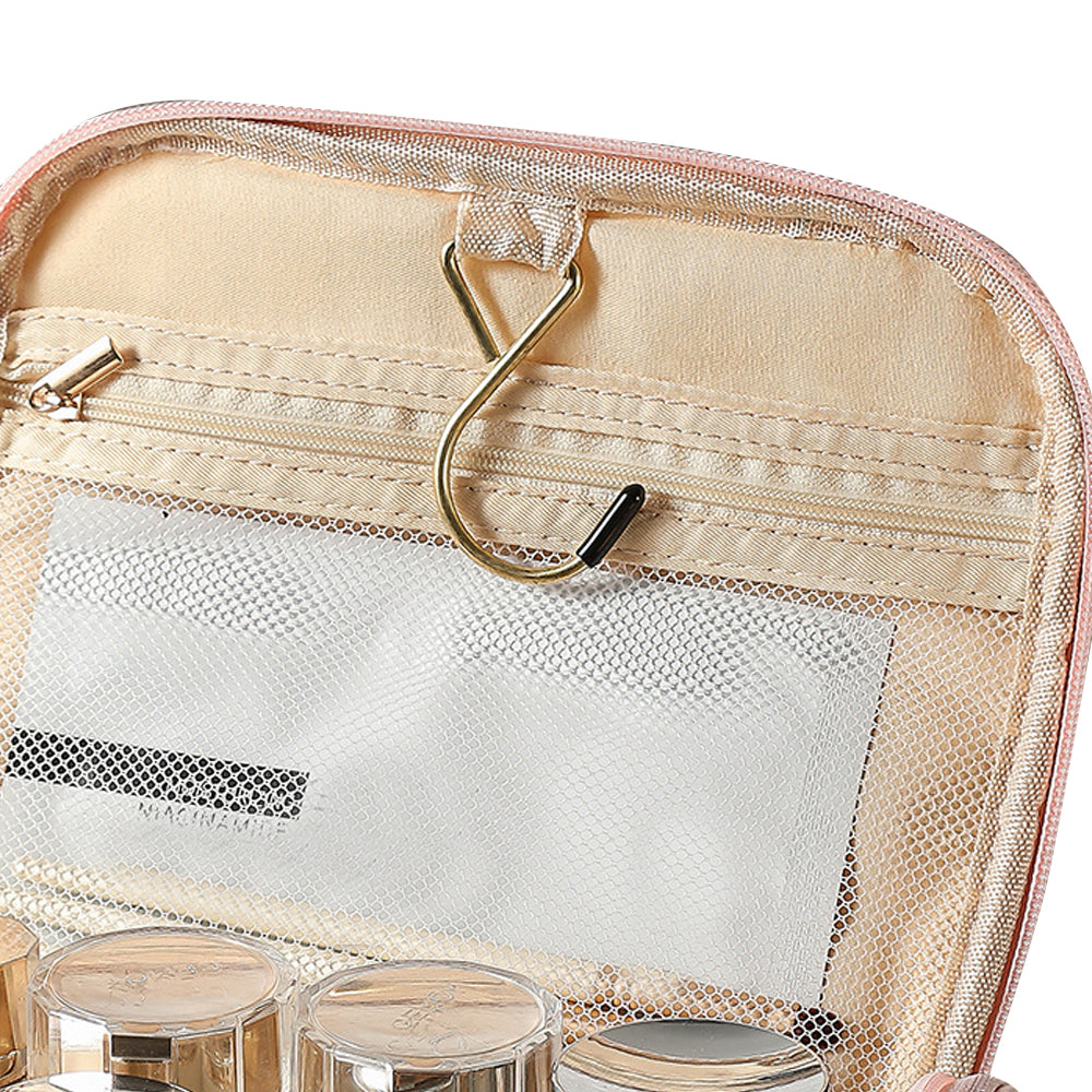 Clear Makeup Bag with Hanging Hook Toiletry Bag Traveling Accessories Organizer
