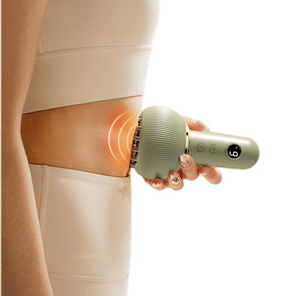 Electric Gua Sha Massager 9-Level Heat Cupping Massage Tool for Legs Arms Belly Body Green
