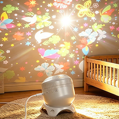 Christmas Projector Lights with 8 Pattern Festival Decoration Projector for Bedroom Living Room Car - White