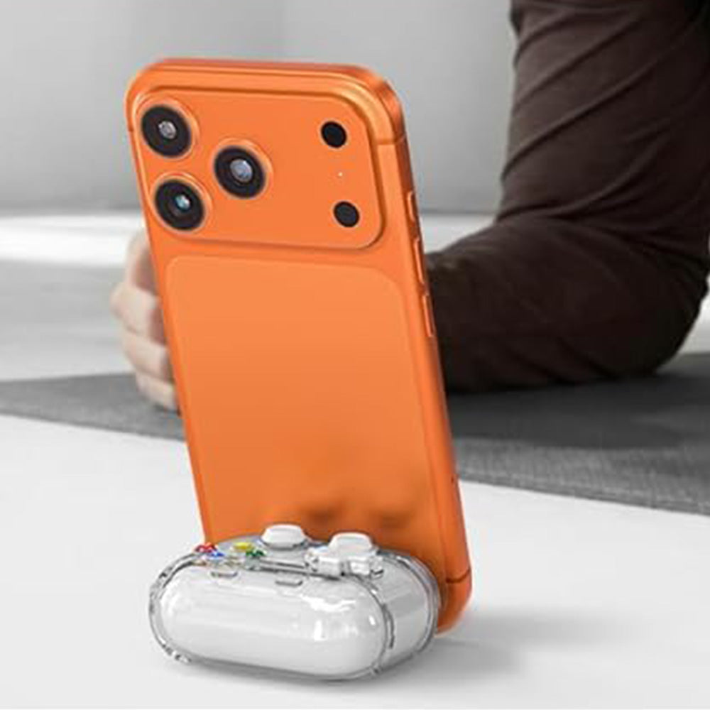 Case Cover with Lock Button and Phone Stand Protective Case for AirPods 4-White