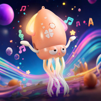Dancing Electric Octopus Toy â€?Crawling Musical Squid for Tummy Time Pink