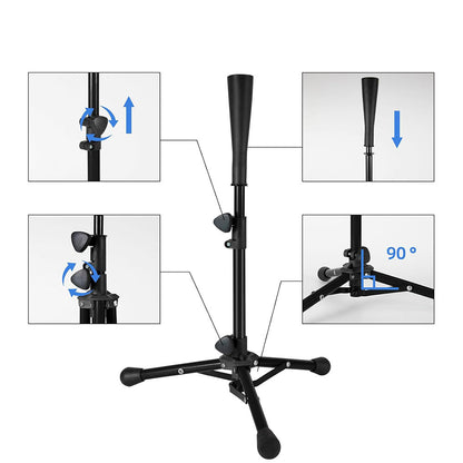 Adjustable Baseball Tee Portable Batting Tee for Hitting Training
