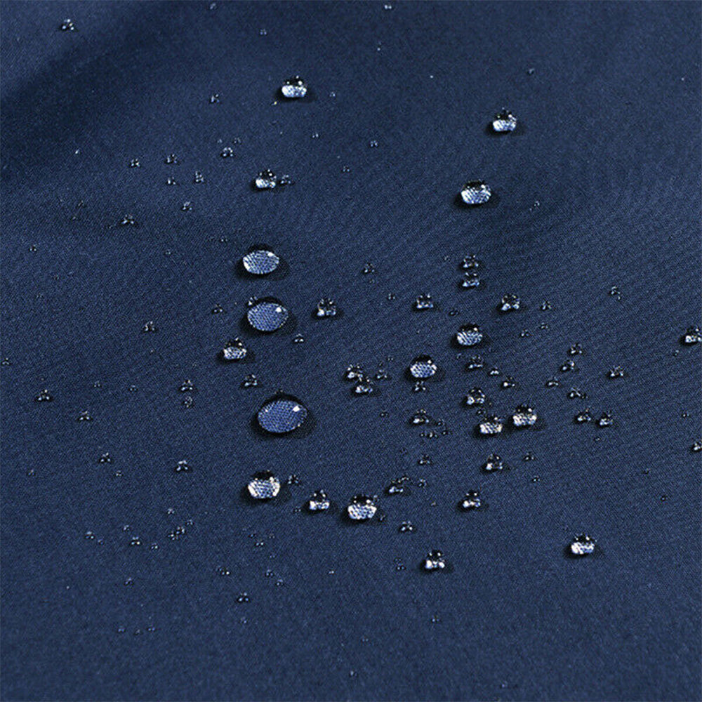 Waterproof Shower Curtain with 12 Hooks -Dark Blue
