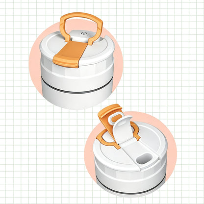 600ml Rechargeable Portable Juicer Blender with 4 Blade Cutter - White