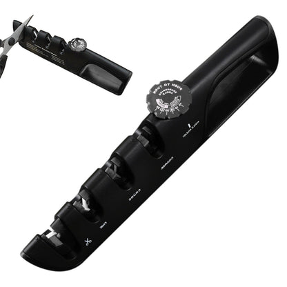 4 In 1 Scissors Sharpener Tool Knife Sharpeners With 6 Adjustable Angle For Kitchen Black