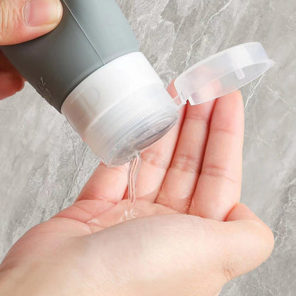 17Pcs Travel Bottles for Toiletries Silicone Travel Containers for Shampoo-Black