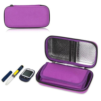 Insulin Cooler Travel Case Diabetic Medication Cooler Bag-Purple