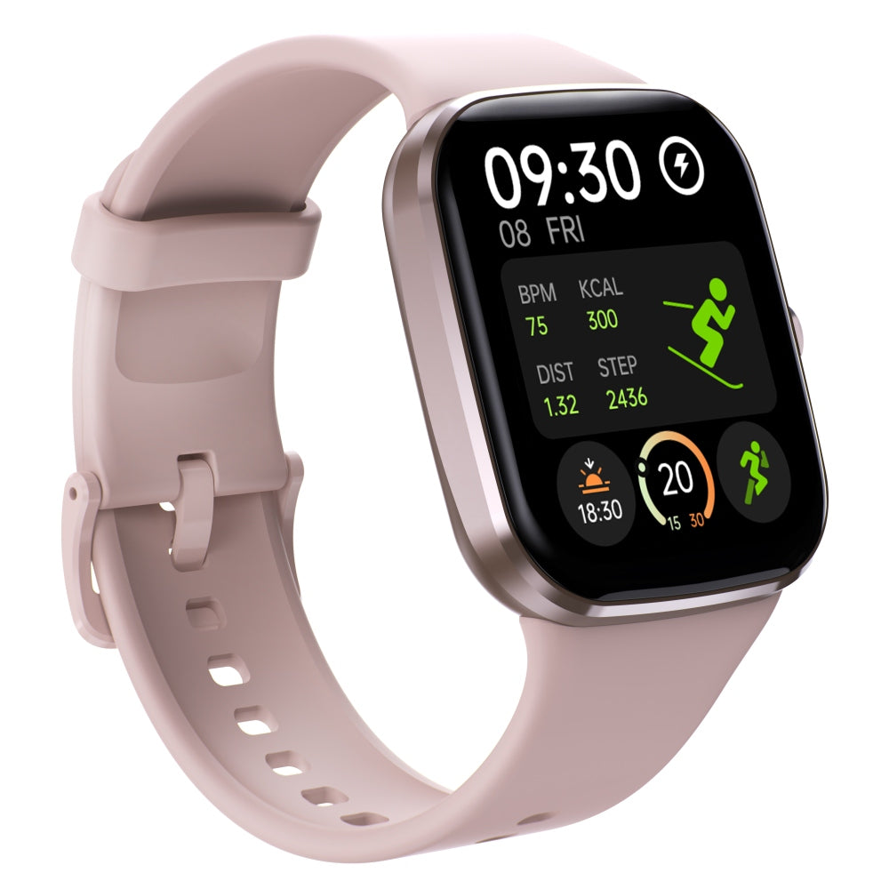 Smartwatch with Bluetooth Calling 1.96 Inch HD Display Health Monitoring 100 Sports Modes-Pink
