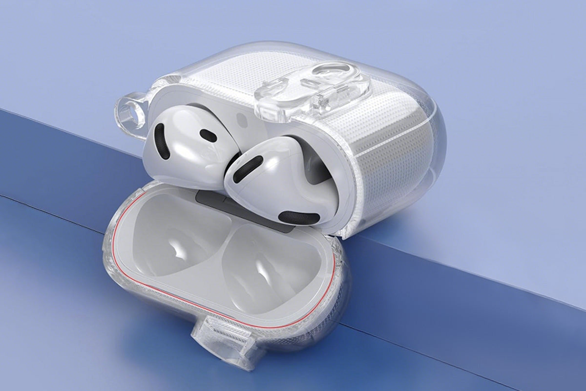 Earphones Case Compatible with Apple Airpods 4 Soft TPU Clear Earbuds Case-Clear