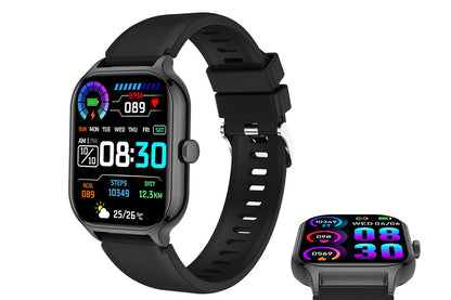 Bluetooth Smart Watch 59 Sports Modes Heart Rate Sleep Monitor Black