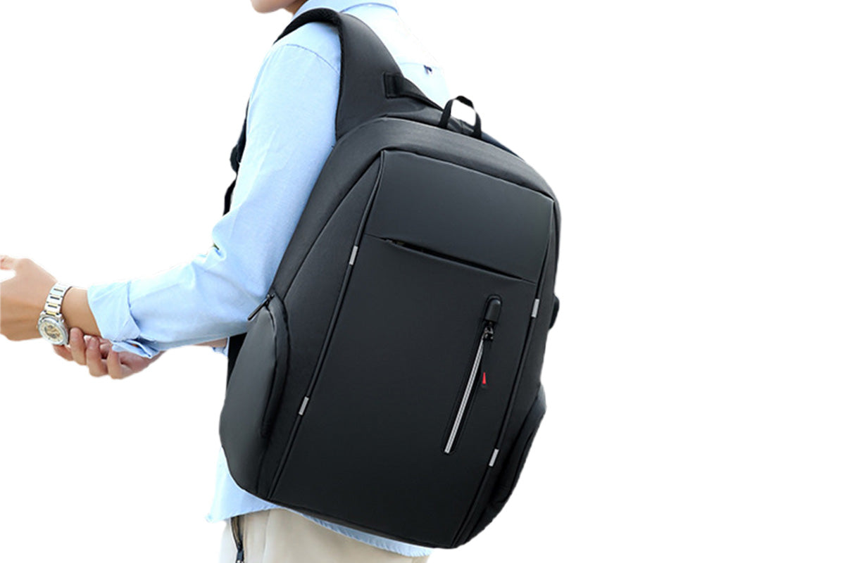 Travel Laptop Backpack with USB Port School Bookbag Fits 15.6 Inch Laptop-Black