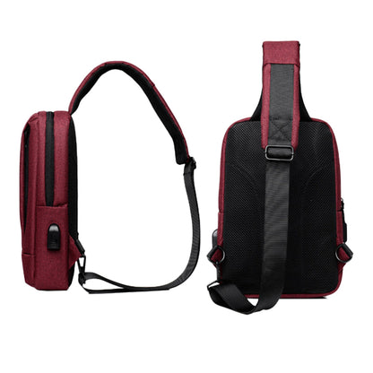 Chest Bag Messenger Bag Sling Bag Crossbody Shoulder Bag Travel Work Satchel Bag Red