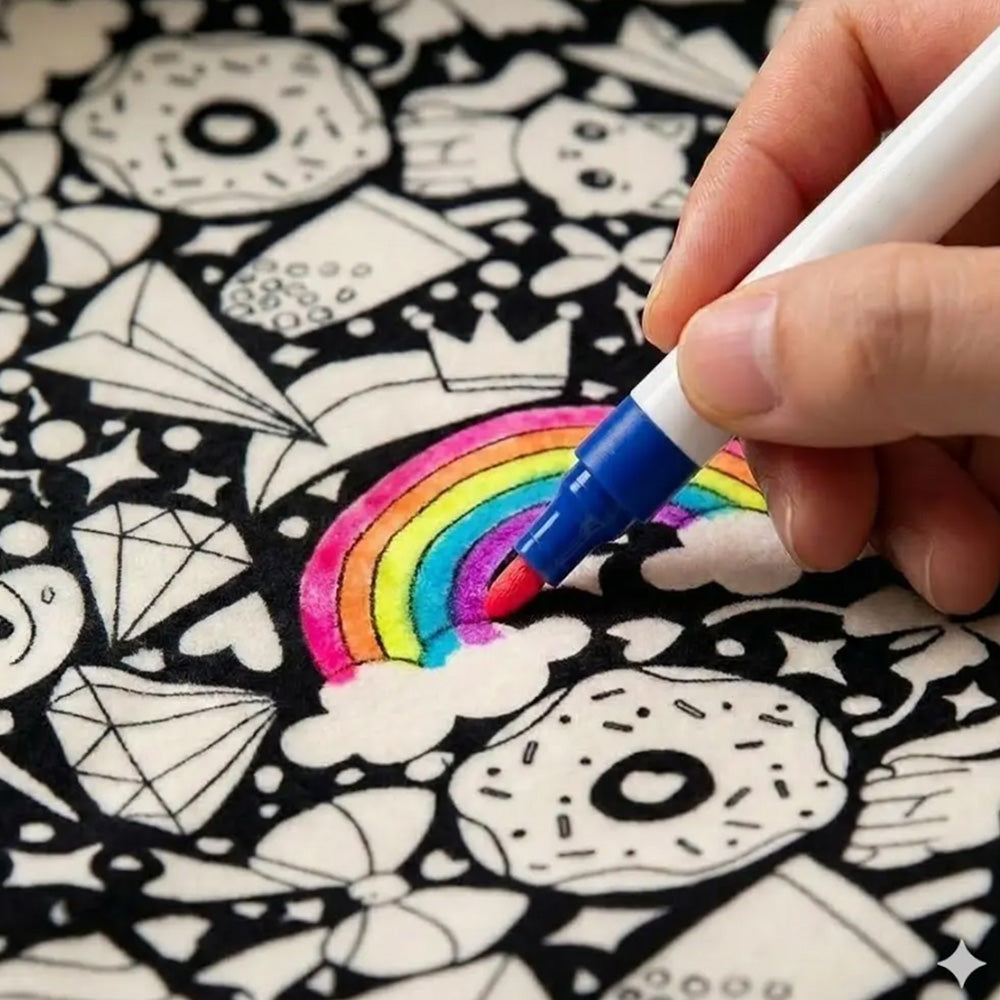 Washable DIY Coloring Blanket for Adults - Style 2