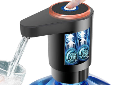 Electric Water Bottle Pump Automatic Dispenser For Kitchen Camping-Black