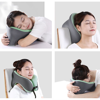 Travel Neck Pillow U-Shaped Neck Support Memory Foam Pillows Green
