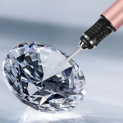 Electric Engraving Pen with 30 Bits 3-Speed Adjust Engraving Pen for Metal Wood Glass-Pink