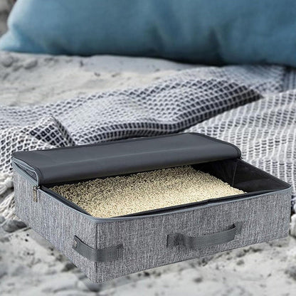 Portable Foldable Cat Travel Litter Box ââ‚?Waterproof & Easy to Clean Light Gray