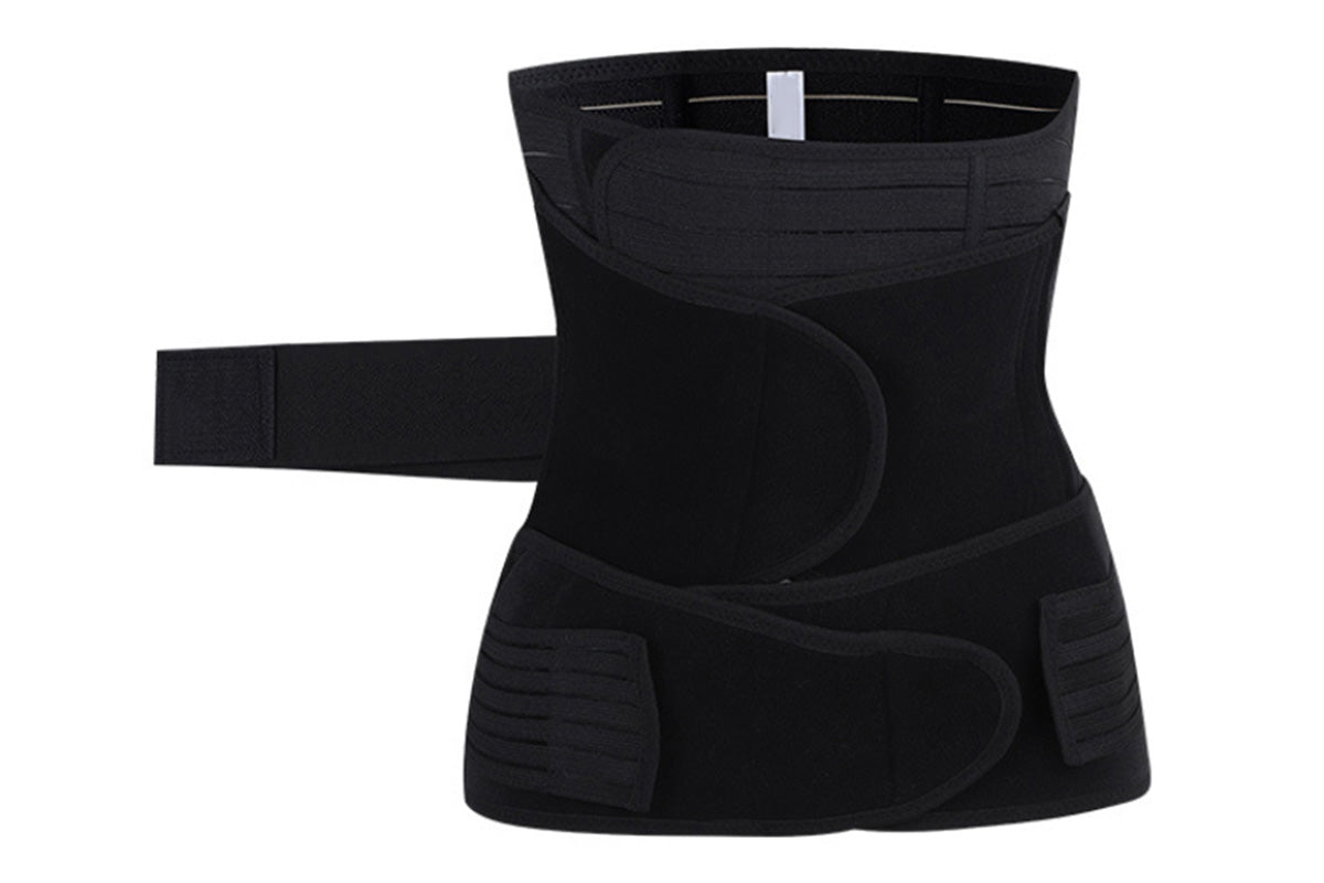 3 in 1 Postpartum Belly Band Waist Shapewear Recovery Girdle After Birth Support -Black