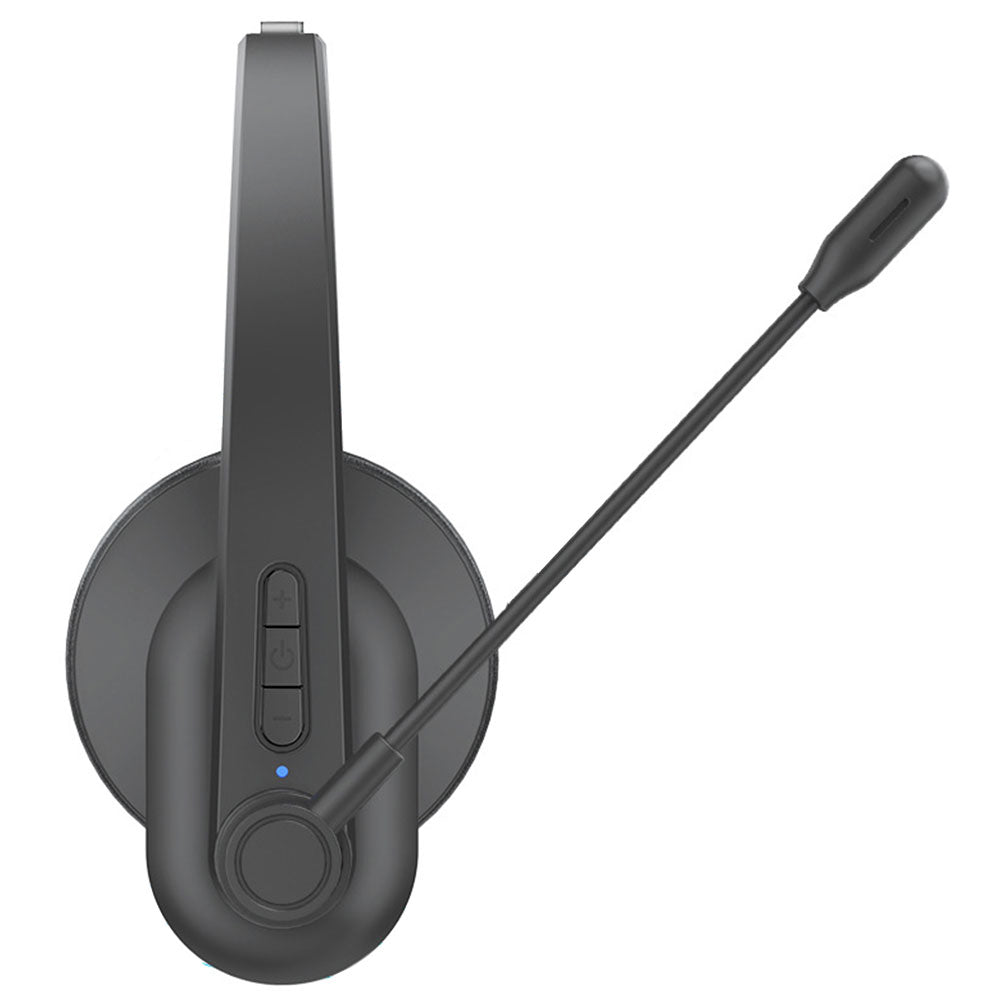 Bluetooth Single Ear Business Headset with Rotatable Microphone Wireless Calling Headset for Laptop Mobile Phone