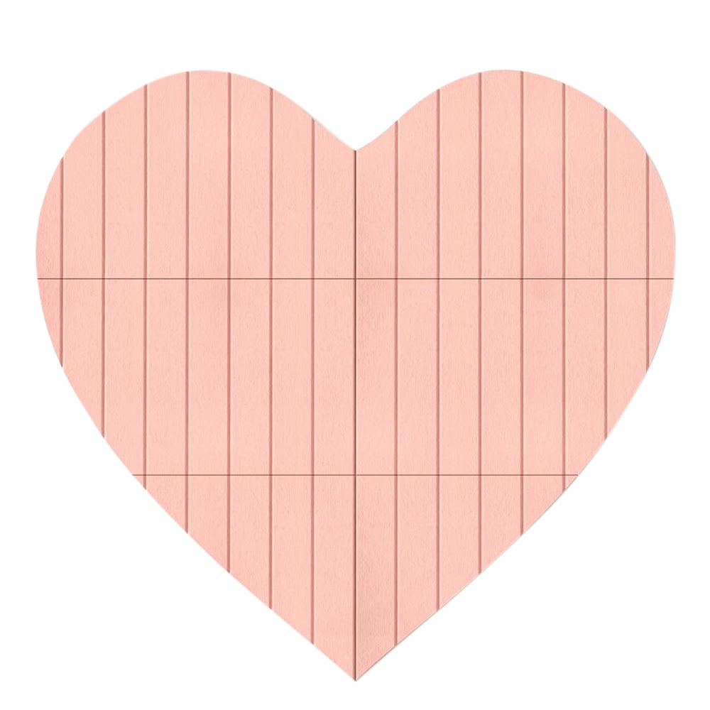 Heart Shaped Felt Photo Message Display Board - Pink
