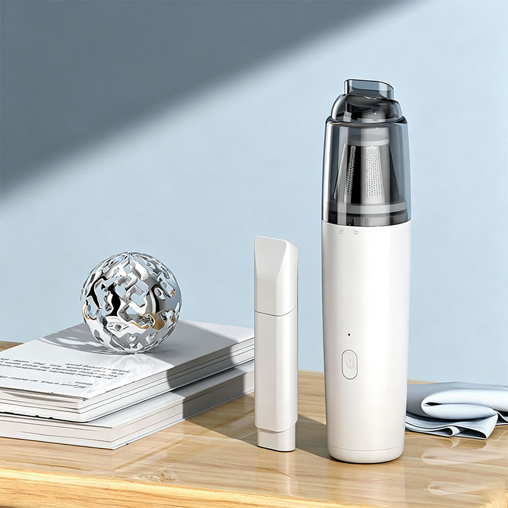 Portable Cordless Handheld Vacuum with Two Suction Modes - White