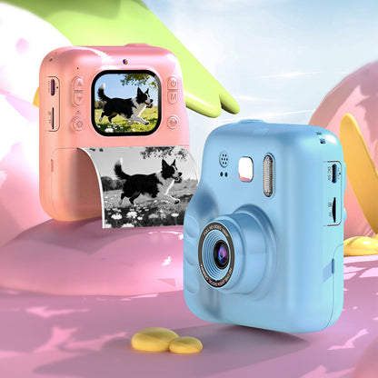 Kids Camera With Instant Print Portable Thermal Printing Digital Camera Toy-Pink