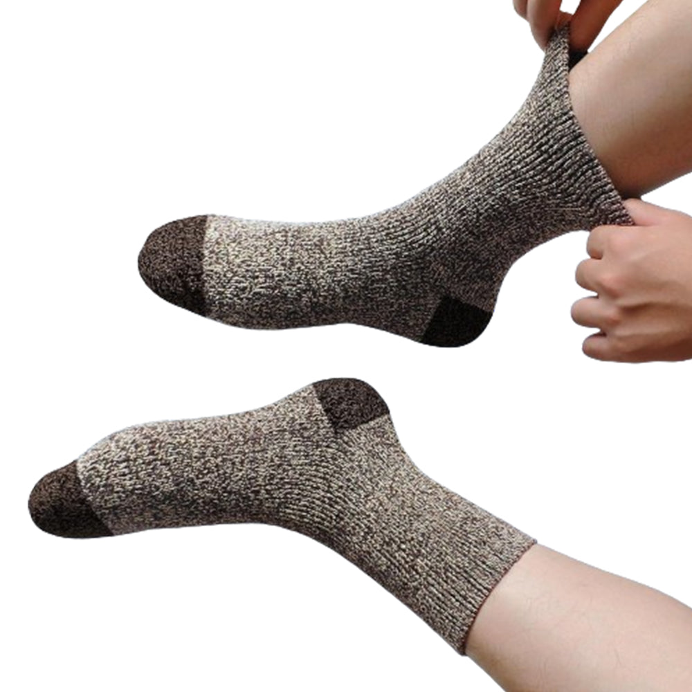 5 Pairs of Men Thermal Wool Socks Winter Warm Hiking Socks