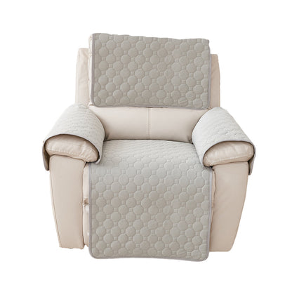 4Pcs Set Non Slip Recliner Chair Covers Couch Covers Pet Protector Slipcovers Light Gray