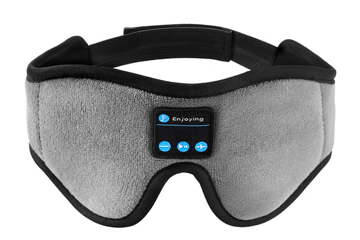 Bluetooth Sleep Headphones Wireless 3D Sleep Mask Bluetooth 5.0 Music Eye Mask with Ultra-Thin Stereo Speaker-Grey