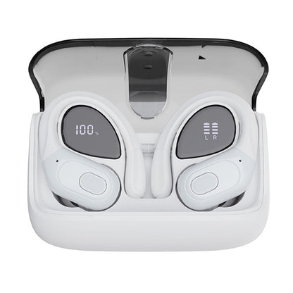 Wireless Bluetooth 5.4 Headphone Over Ear Bud IPX5 Waterproof Earphone for Sport Running-WHI