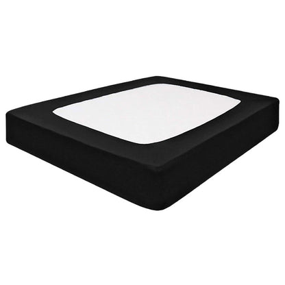 2Pcs Elastic Box Spring Mattress Foundation Cover -Black