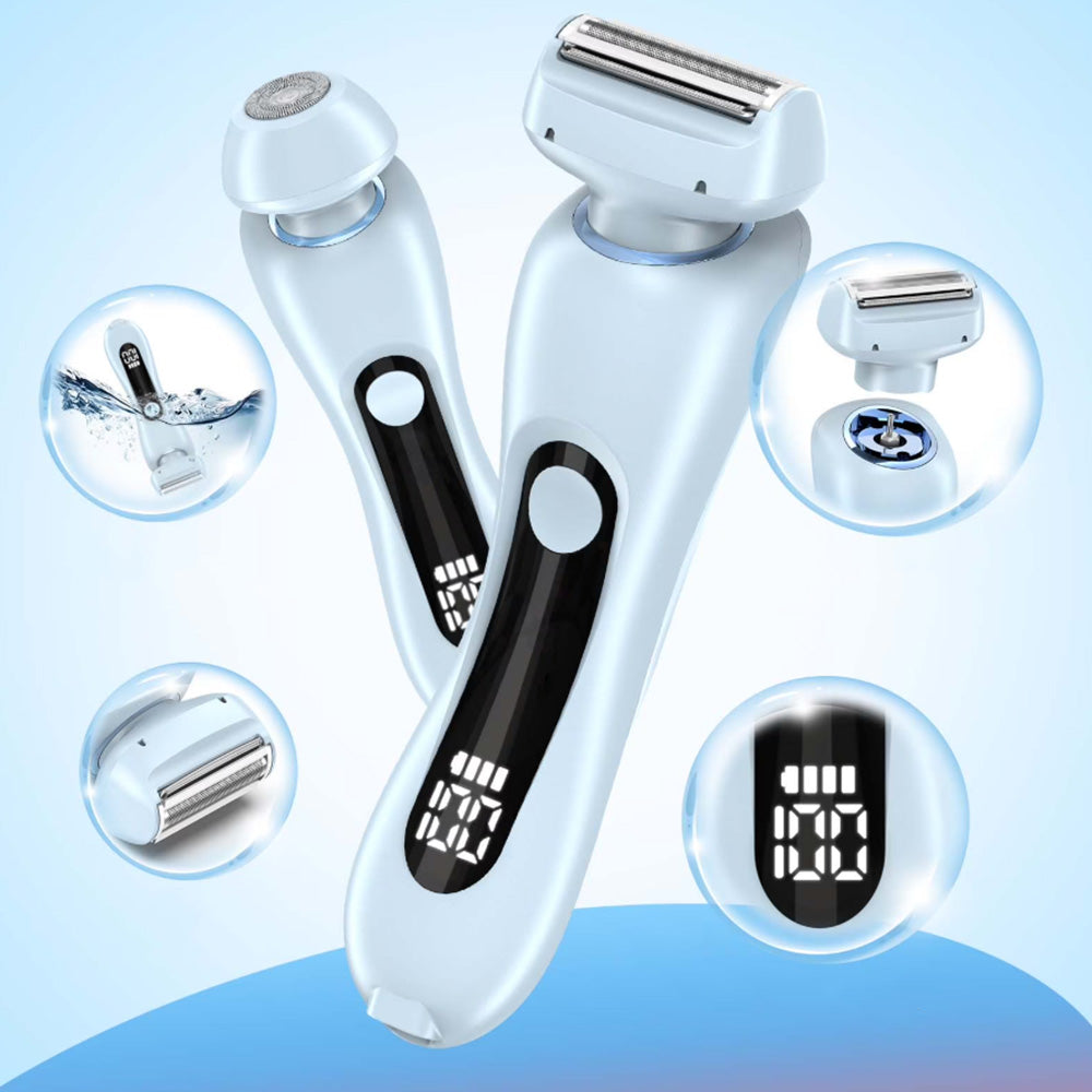 Cordless Electric Hair Trimmer Rechargeable Women Hair Trimmer-Blue