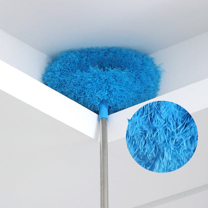 Adjustable Ceiling Fan Cleaner Duster Microfiber Duster for Walls Door Window Top Cleaning  Blue