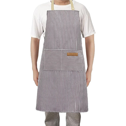 Adjustable Kitchen Cooking Apron with 2 Pockets Cooking Bib Apron for Men Women Grey
