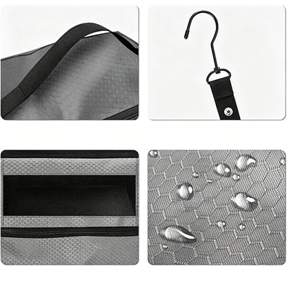 Large Hanging Travel Organizer with 4 Compartments - Grey