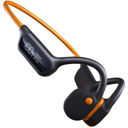 Wireless Bone Conduction Headphones Swimming Sports Bluetooth Headset-Orange