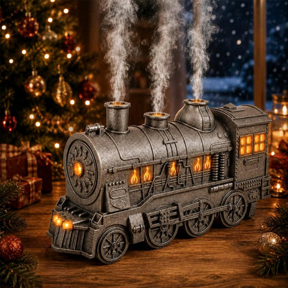 Ultrasonic Train Aromatherapy Diffuser 300ml Desktop Humidifier - Silver