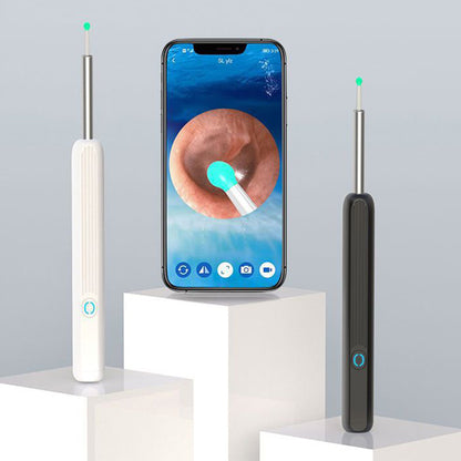 Wireless WiFi Ear Wax Removal Kit with HD Camera 360 Degree Visual Ear Cleaner-White