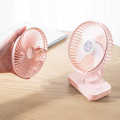 4-Speed Air Circulator Desk Fan Rechargeable Quiet Table Fan for Home Office Dorm Pink