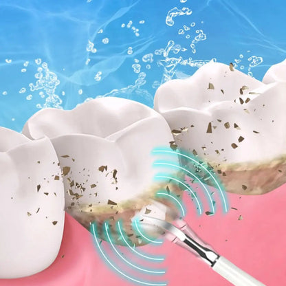 6-in-1 Electric Ultrasonic Teeth Calculus Remover Oral Tooth Cleaner White