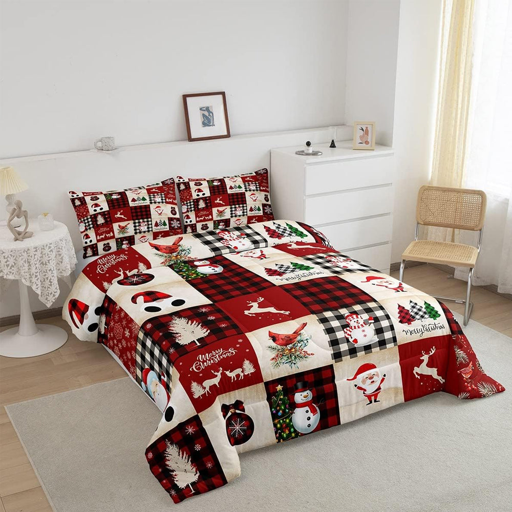 Christmas Bedding Set Quilt Cover Pillowcases Set Style 1