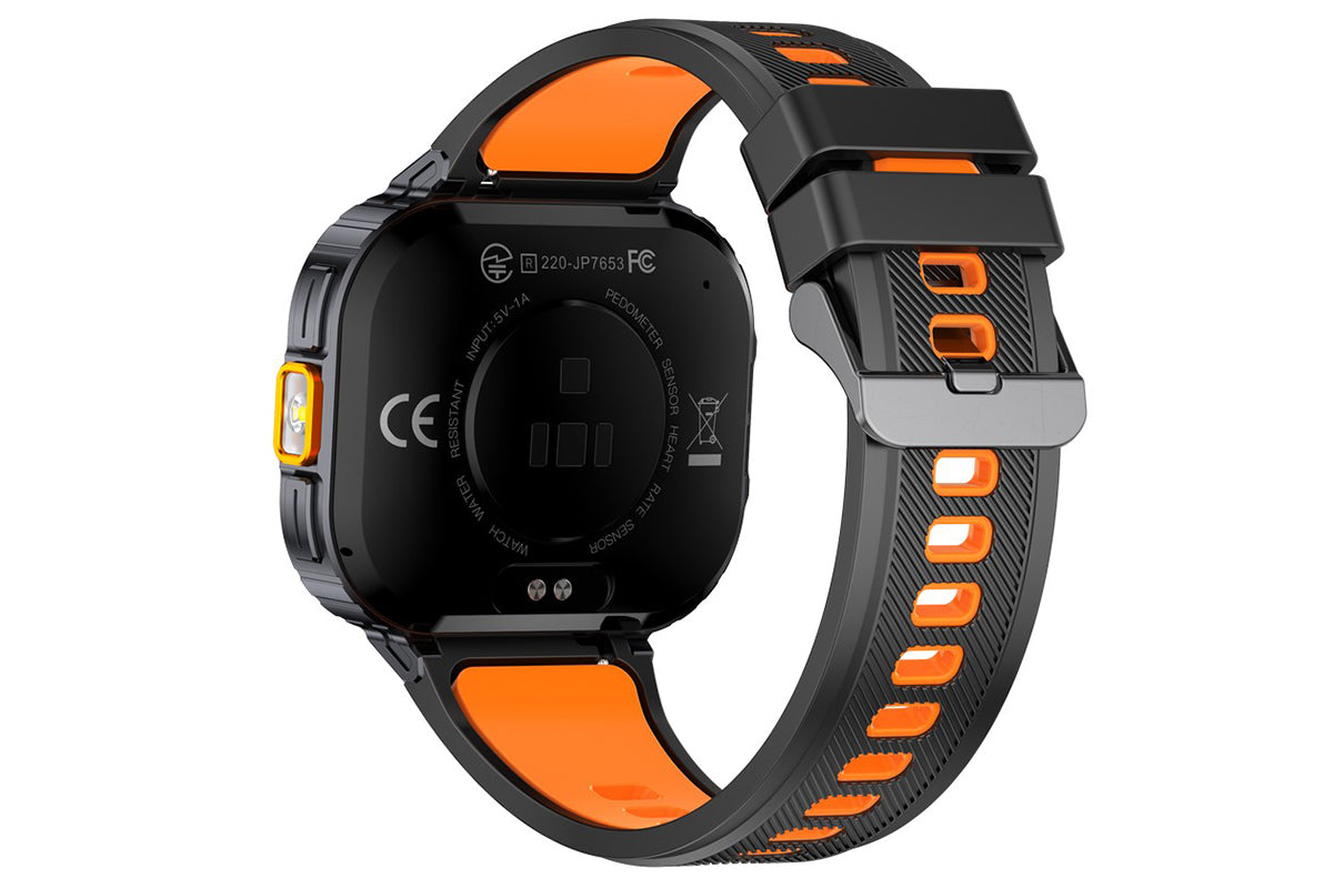 Smart Watch 2.0-Inch Fitness Watch with Flashlights Heart Rate Sleep Monitor Blood Oxygen 100 Sports Modes Activity Tracker-Orange