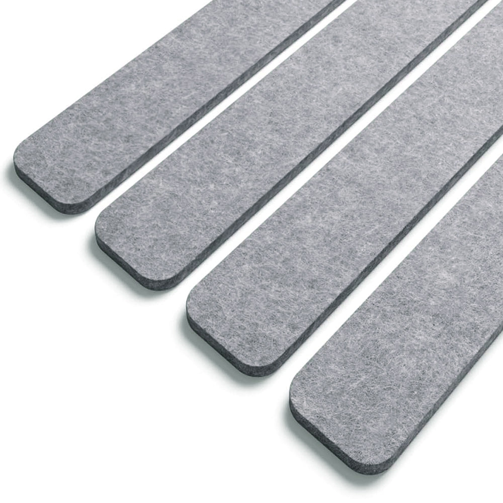 8 Piece Self Adhesive Felt Display Strips with 35 Push Pins - Grey