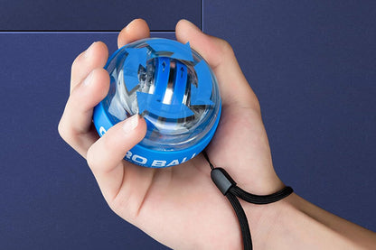 6 Color LED Gyroscope Wrist Exercise Ball Strength Trainer Muscle Training-Blue