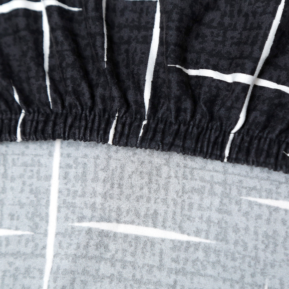 Printed Ergonomic Office Computer Game Chair Slipcovers Stretchy Seat Chair Covers -Black