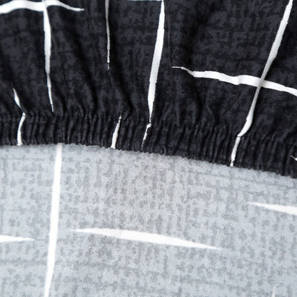 Printed Ergonomic Office Computer Game Chair Slipcovers Stretchy Seat Chair Covers -Black